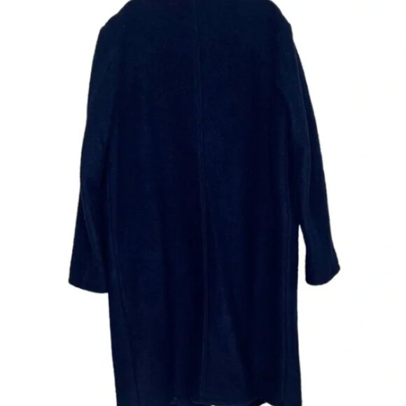 Opening Ceremony Blue Longline Compressed Wool Coat - Picture 9 of 10